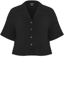 Zoie Button Up Shirt - black