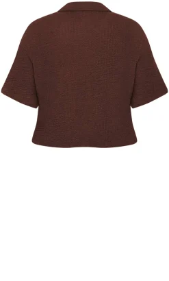Zoie Button Up Shirt - chocolate