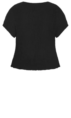 Zoie Short Sleeve Top - black