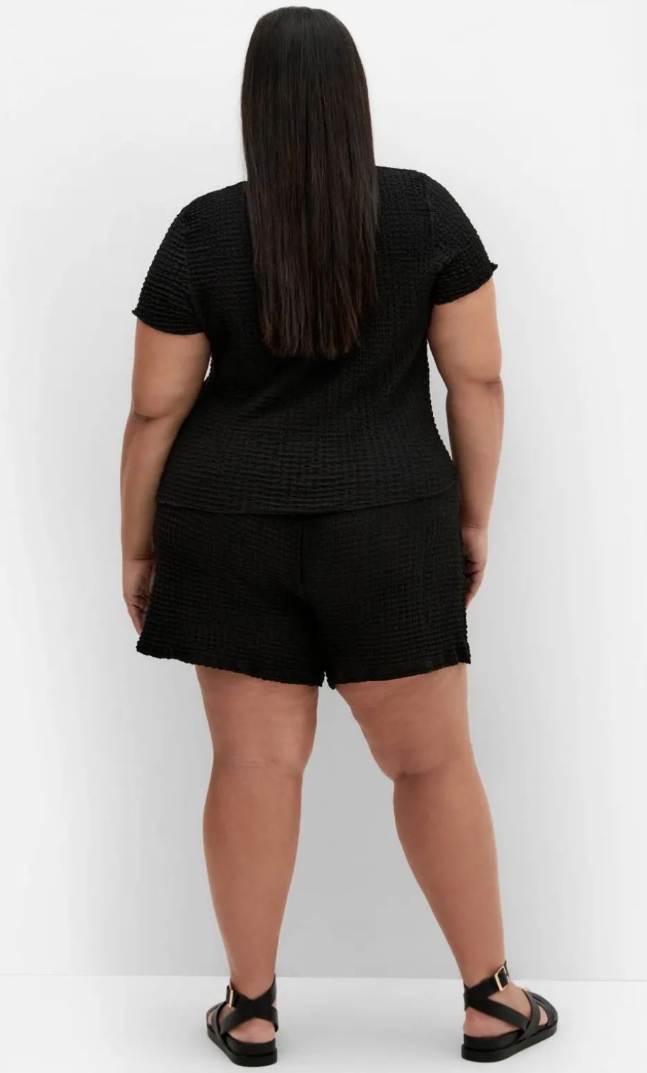 Zoie Short Sleeve Top - black