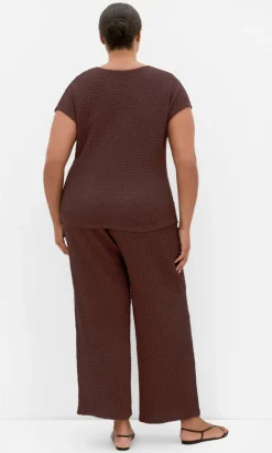 Zoie Side Tie Top - chocolate